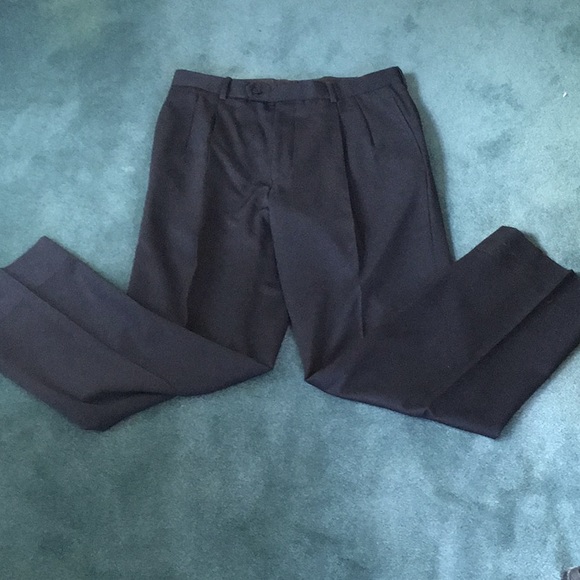 Brooks Brothers Black Wool Dress Pants 33/32 - Picture 4 of 11